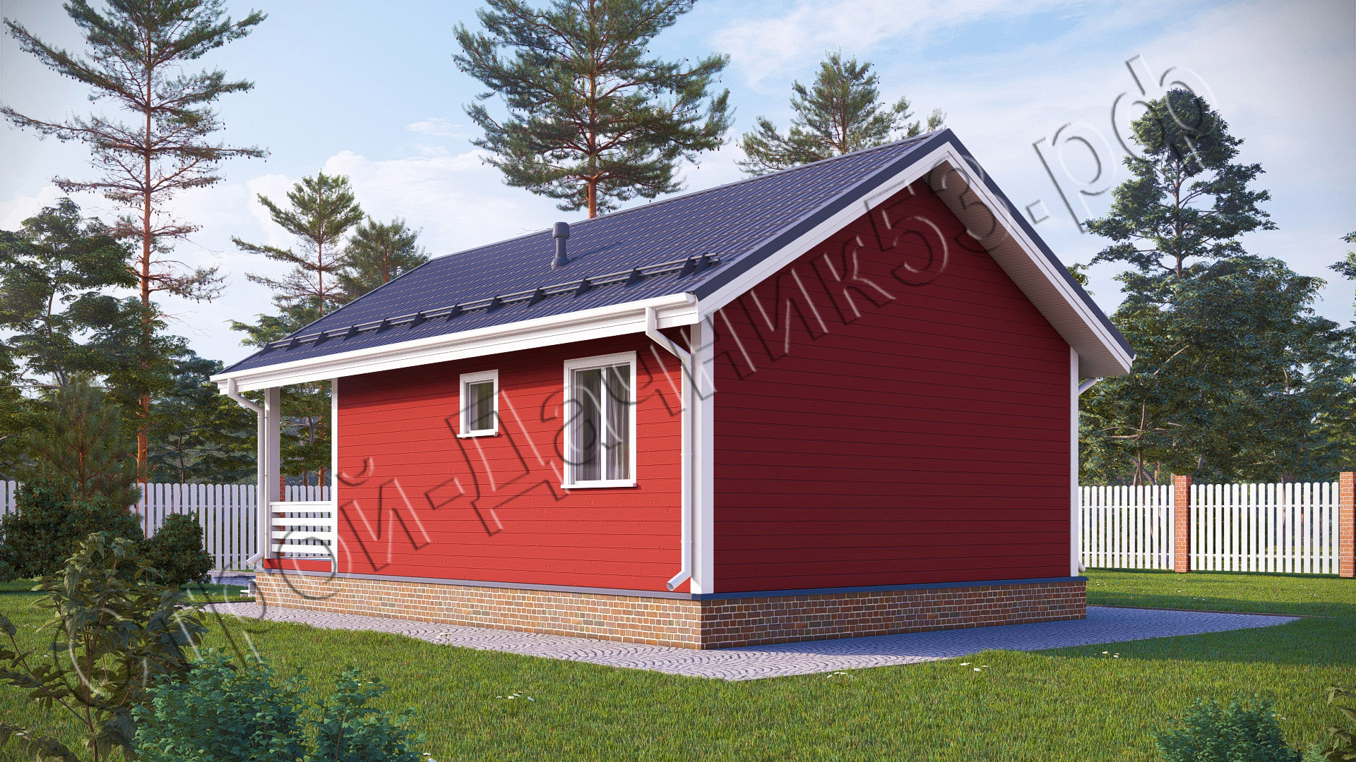 Проект каркасно-щитового дома Д–24